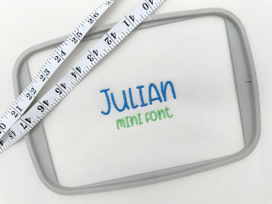 Best mini FONT Julian satin stitch alphabet monogram machine embroidery designs kids baby font BX