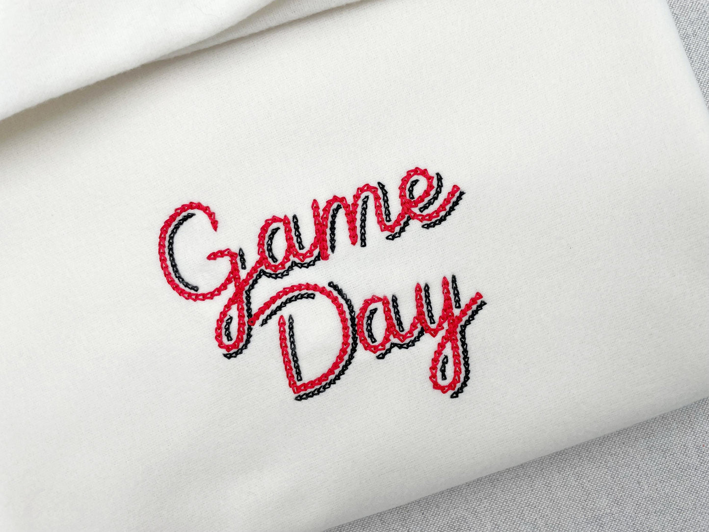 Double Chain Stitch Font Paisley