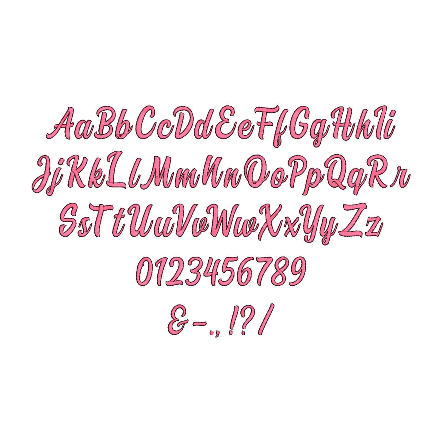 Satin Delicate Font with Outline