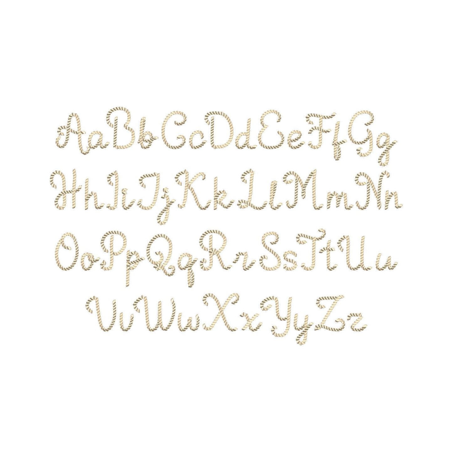 Rope Stitch Font Ropetastic