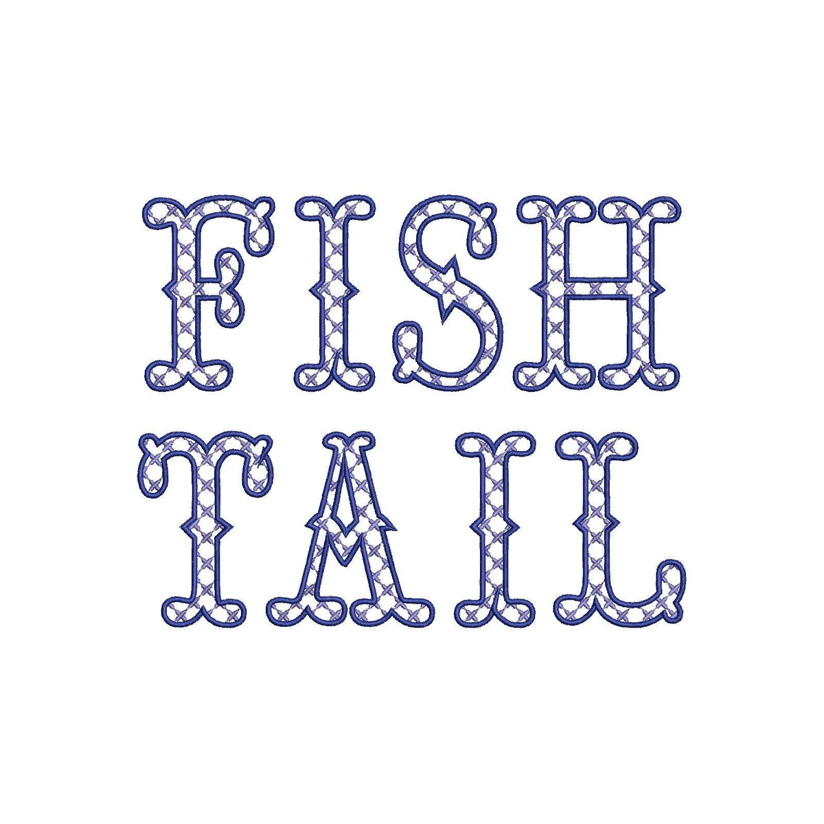 Patterned Fishtail Font
