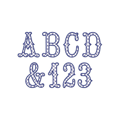 Patterned Fishtail Font
