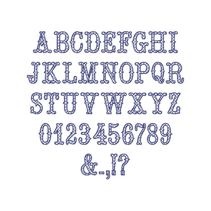 Patterned Fishtail Font