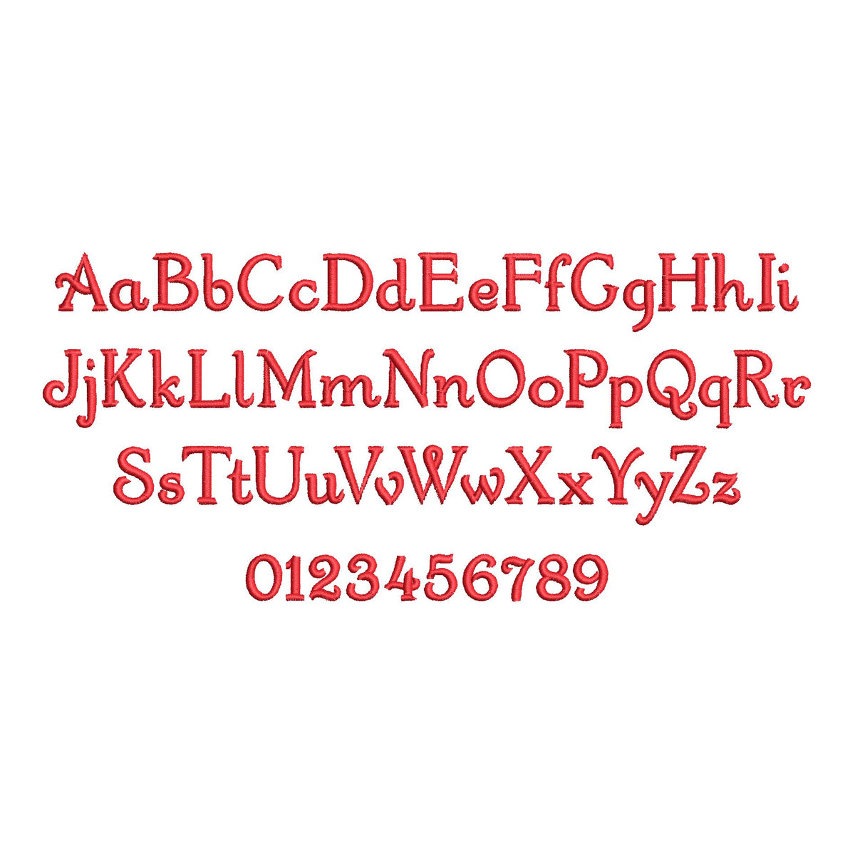 Curl Font for Christmas Stocking