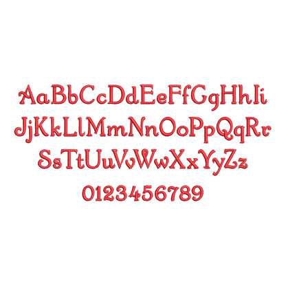 Curl Font for Christmas Stocking