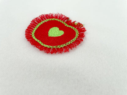 Fringed Apple with Heart
