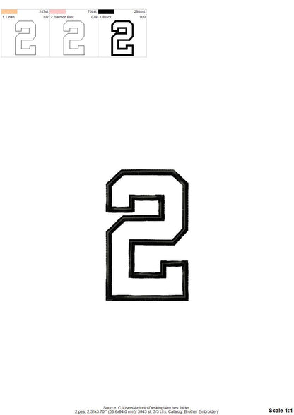 High School Varsity Font Applique