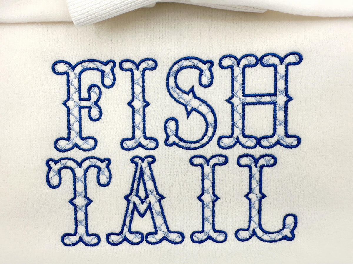 Patterned Fishtail Font
