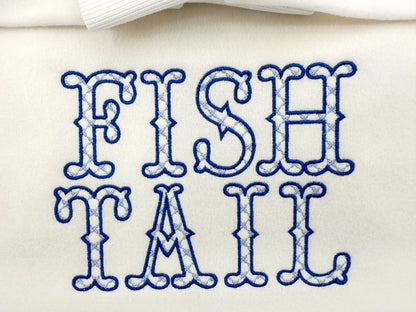 Patterned Fishtail Font