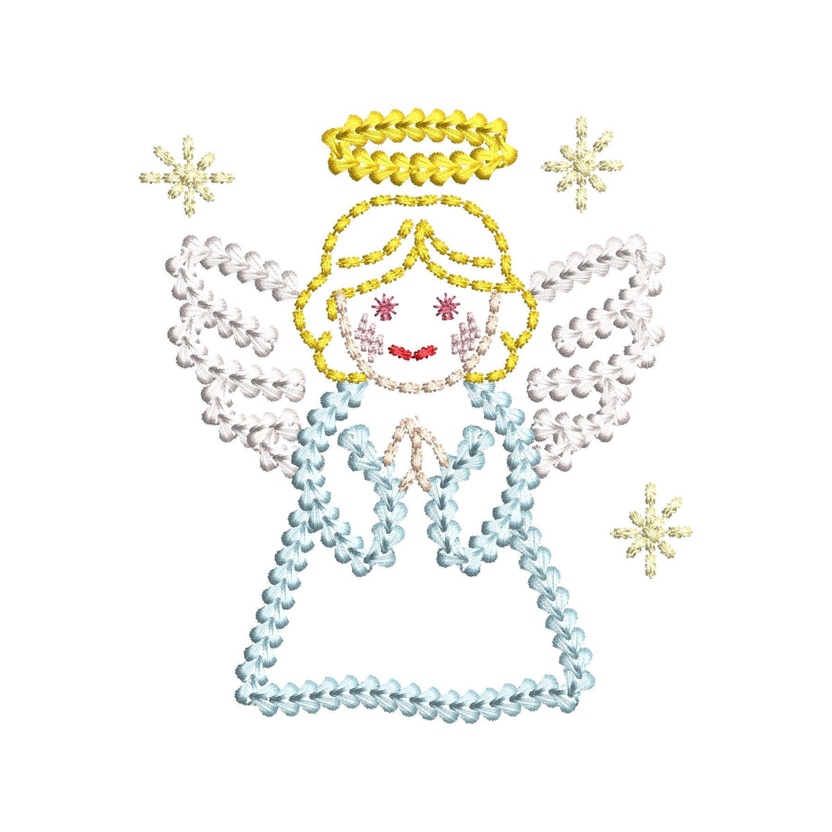 Engel im Look von dickem Garn