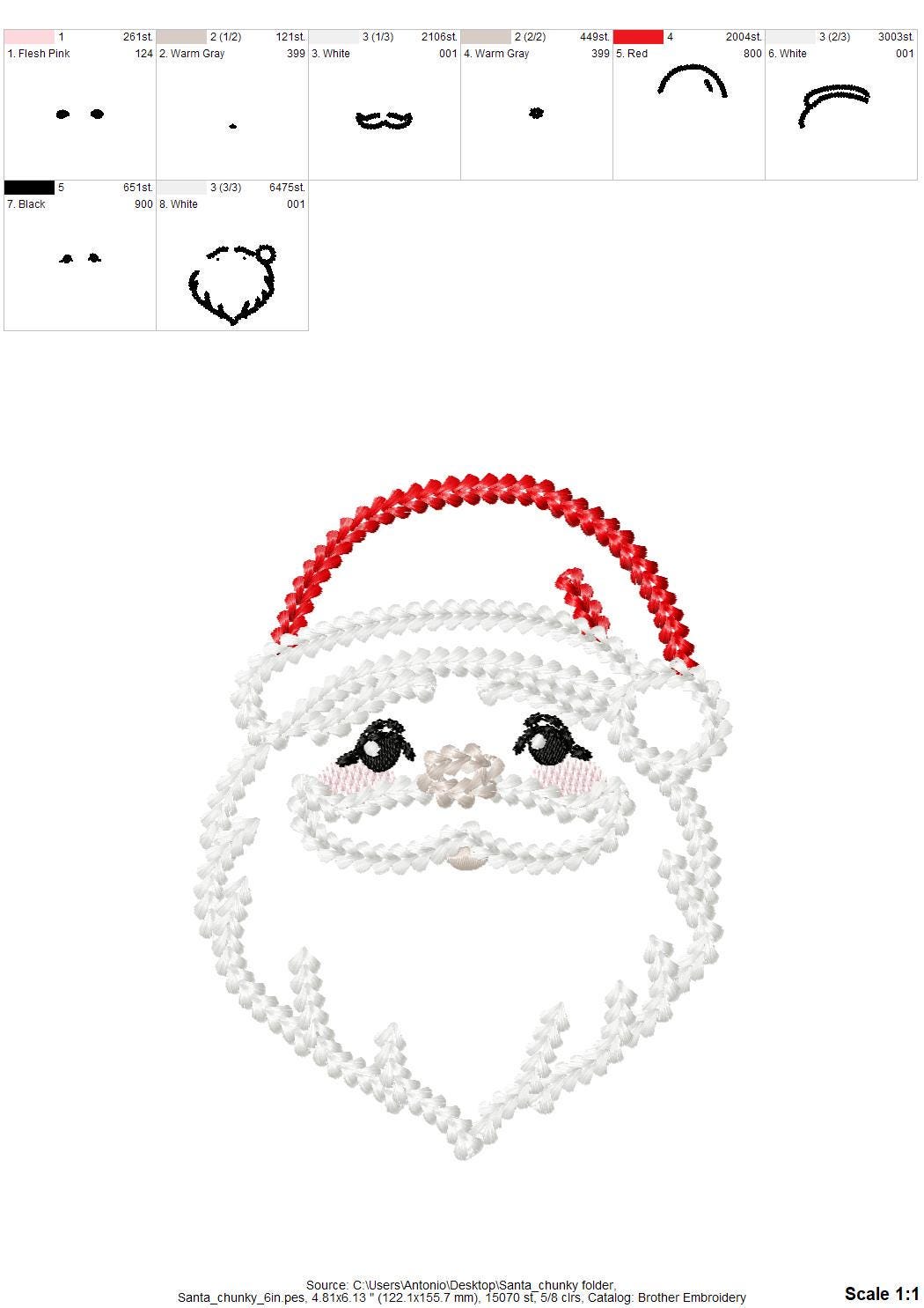 Santa Chunky Thread Effect
