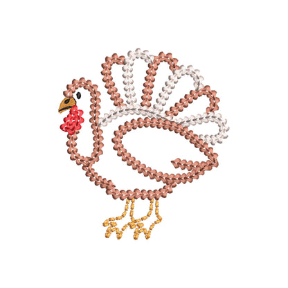 Turkey Bird Chunky Outline