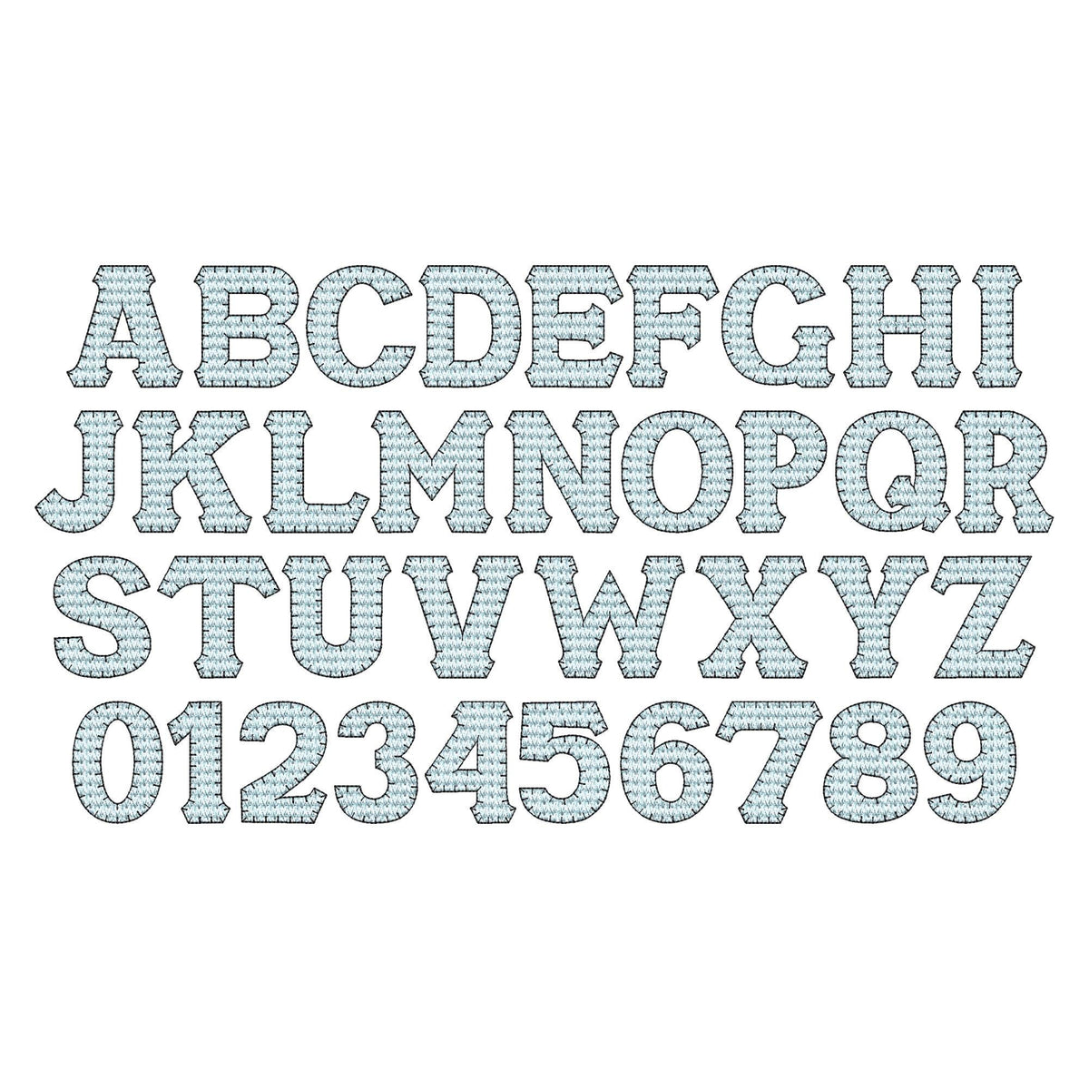 Knit Stitch Greek Font