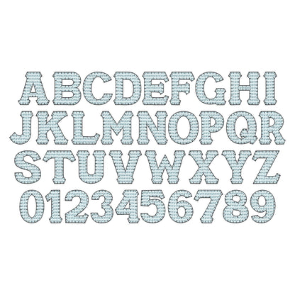 Knit Stitch Greek Font