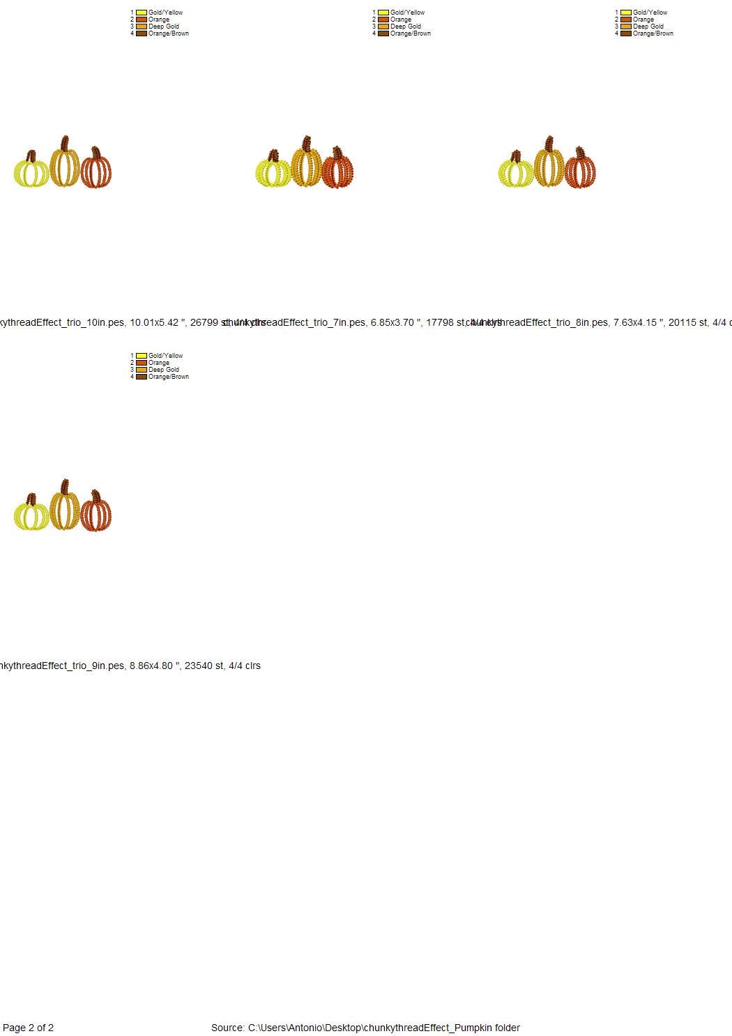 Thanksgiving Pumpkin SET