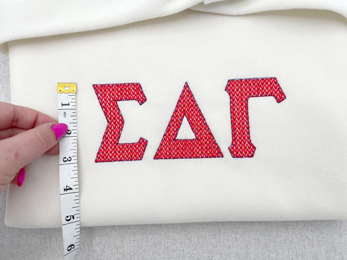Knit Stitch Greek Font