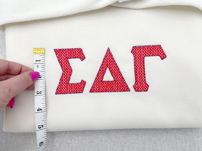 Knit Stitch Greek Font
