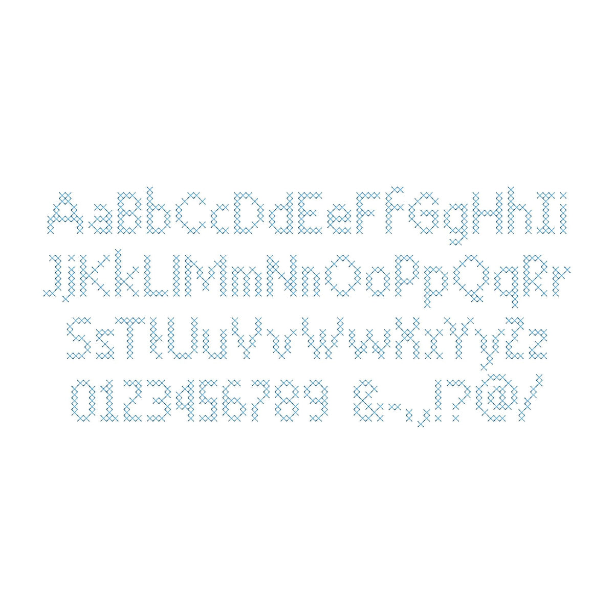 Cross Stitch Font Cozy