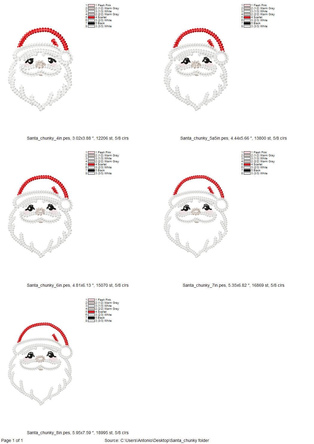 Santa Chunky Thread Effect