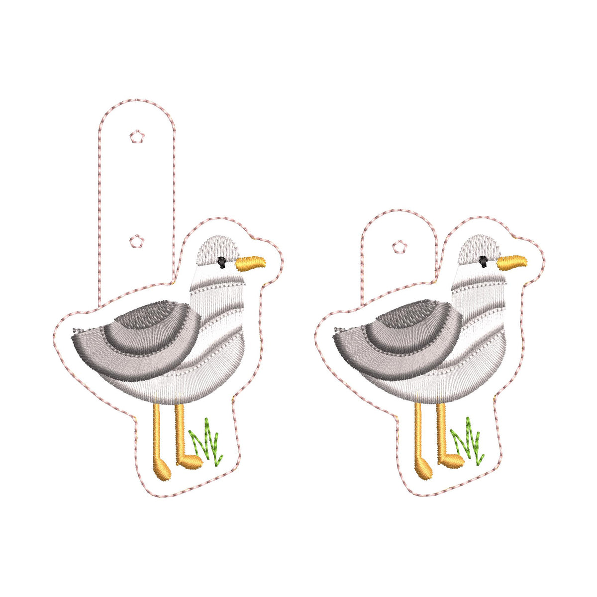 Fringed Seagull Keychain