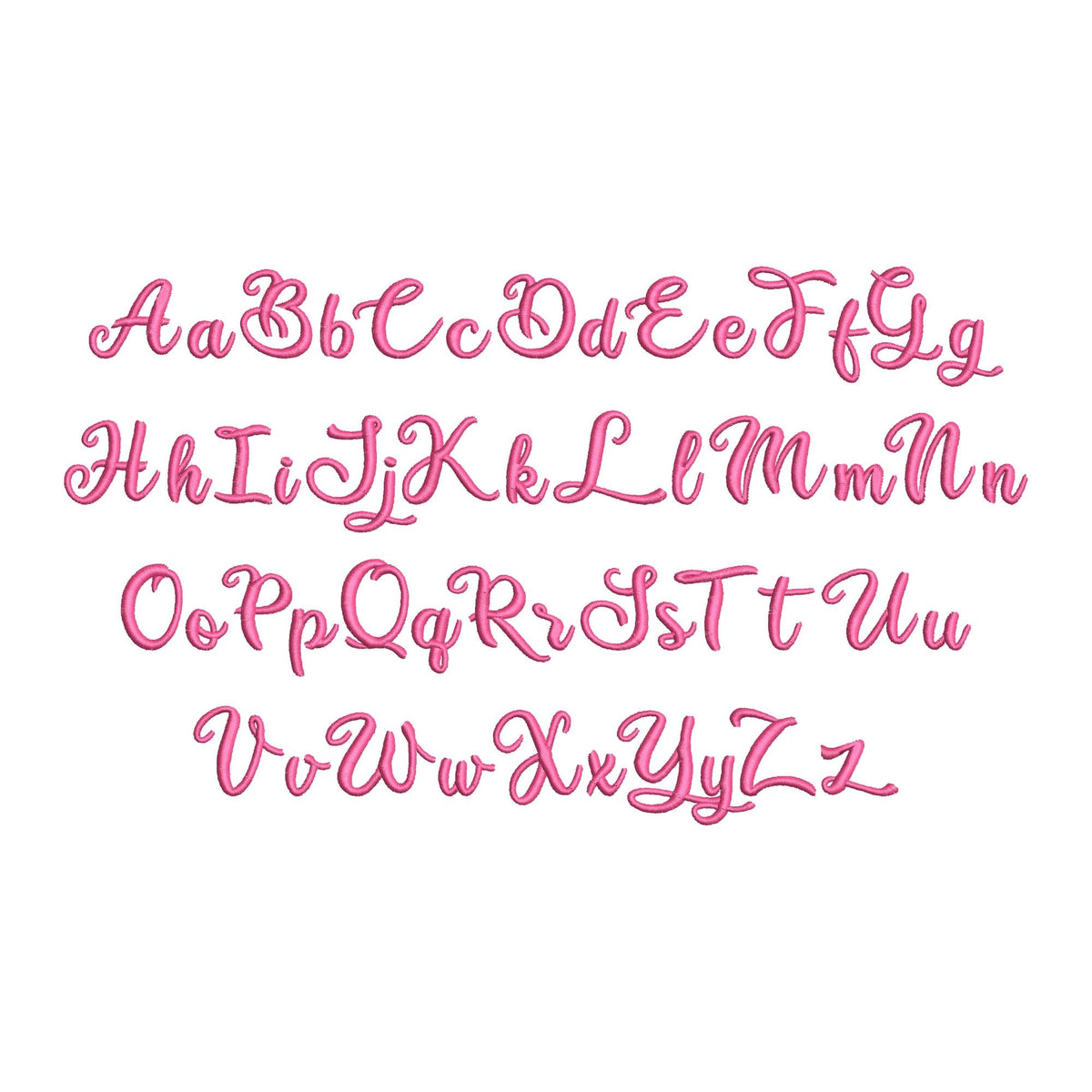Swirl satin stitch Mini Font handwritten script Alphabet machine embroidery designs kids baby BX