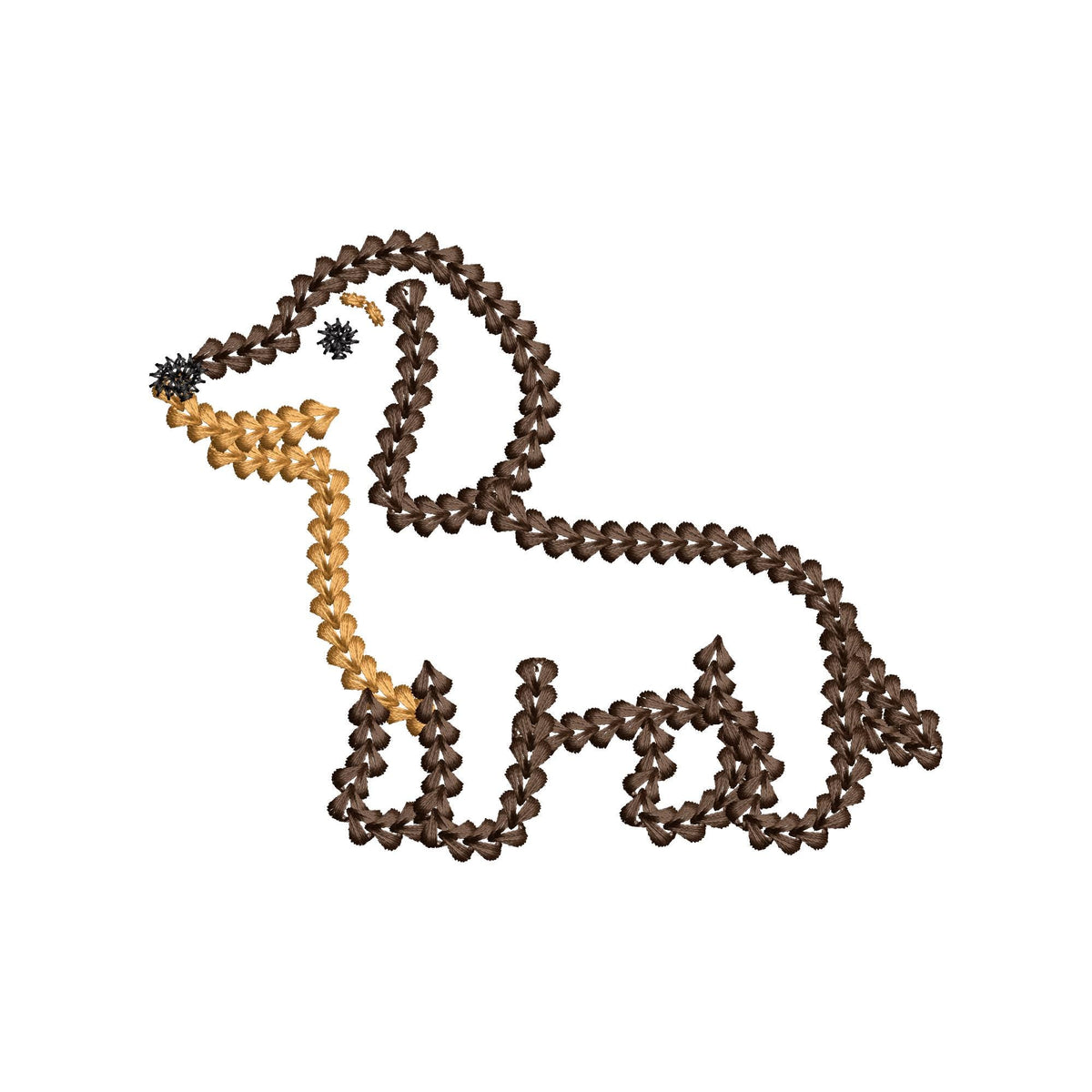 Dachshund Chunky Thread Effect