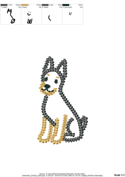 Doberman Chunky Thread Effect