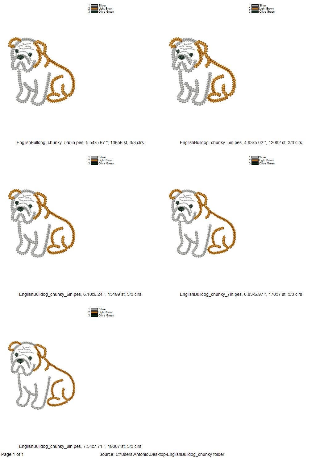 Bulldog Chunky Thread Effect