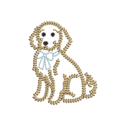 Golden Retriever Chunky Thread Effect