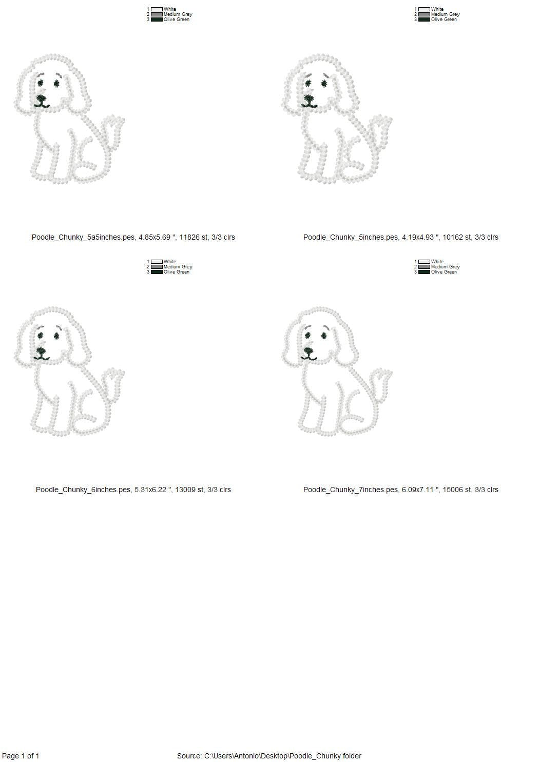 Poodle Chunky Thread Effect
