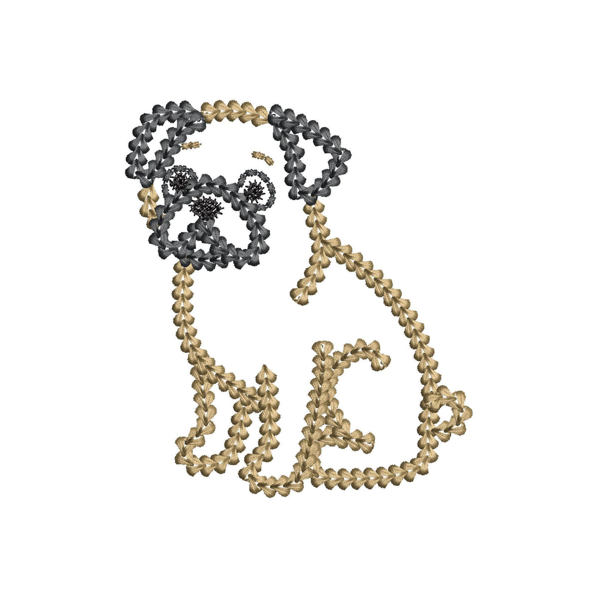 Cute Pug Chunky Thread Effect