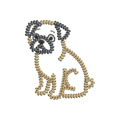 Cute Pug Chunky Thread Effect