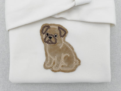 Cute Pug Chunky Thread Effect