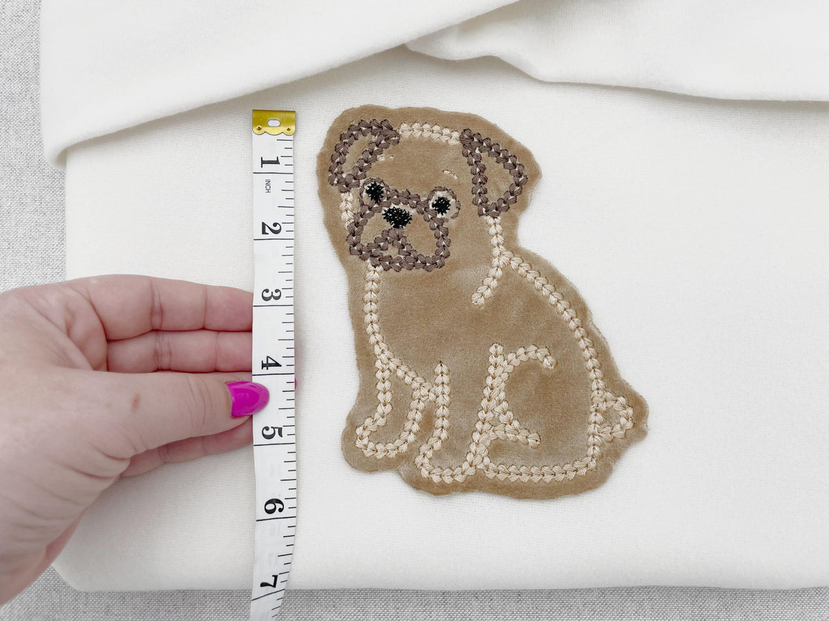 Cute Pug Chunky Thread Effect