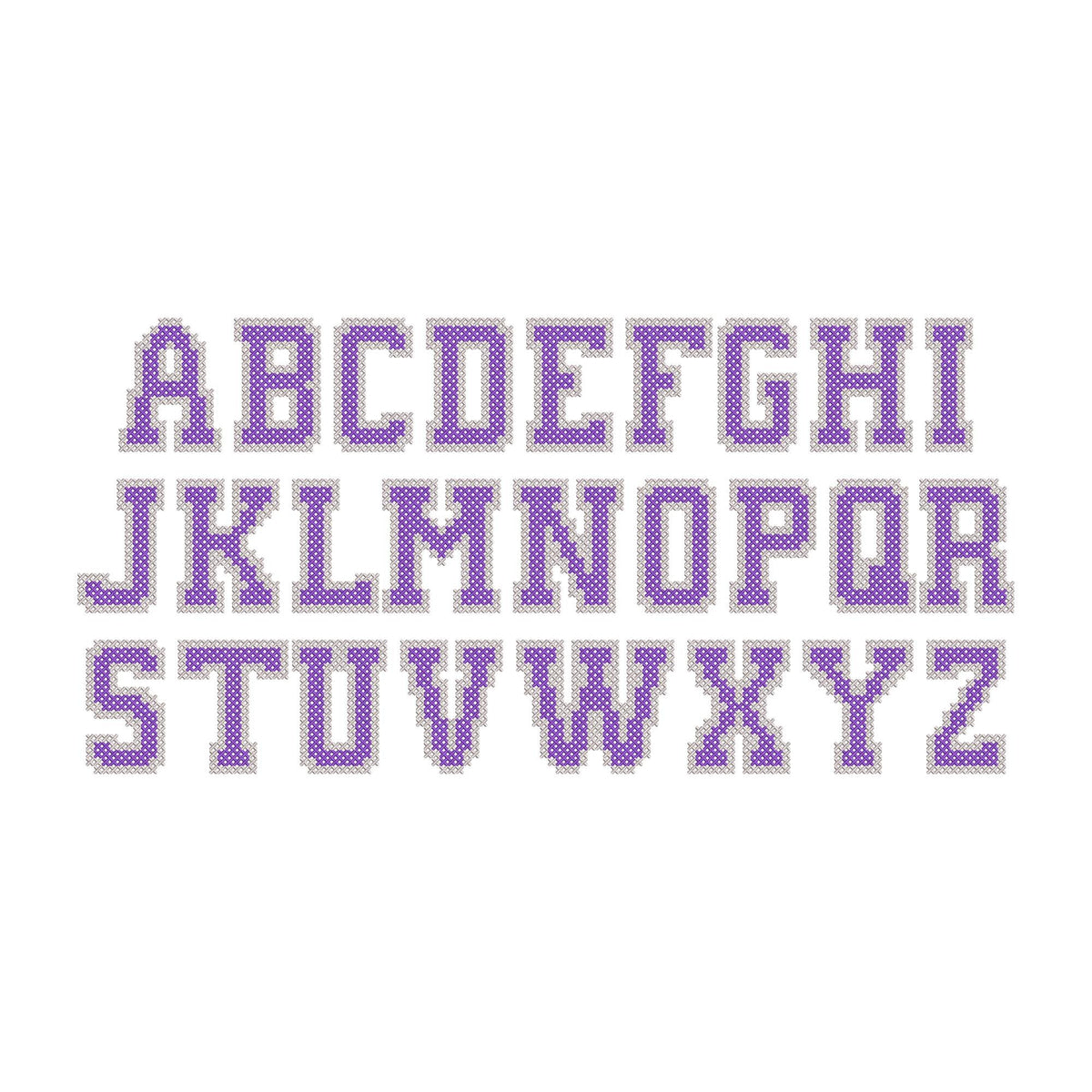 Varsity Chunky Cross Stitch Font