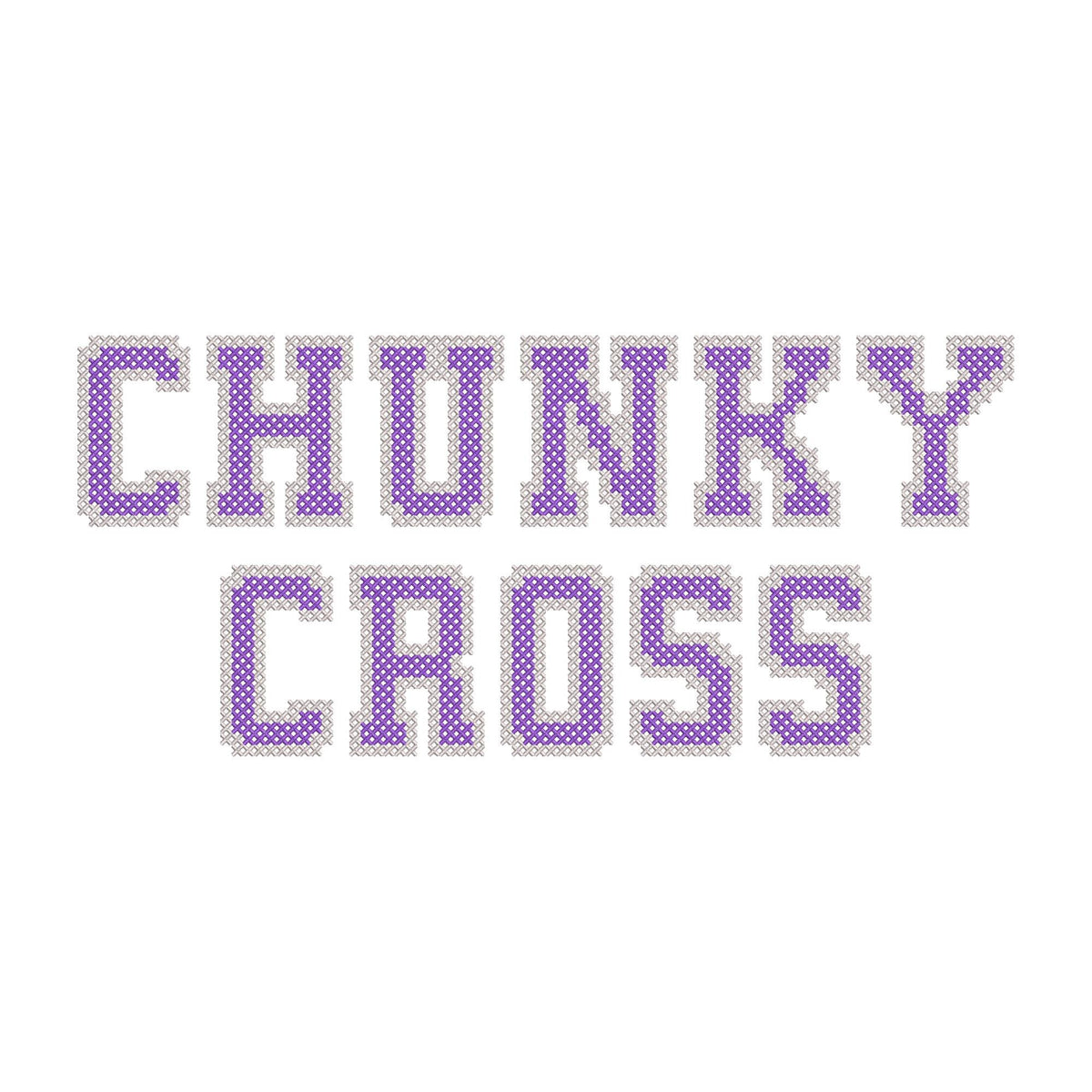 Varsity Chunky Cross Stitch Font