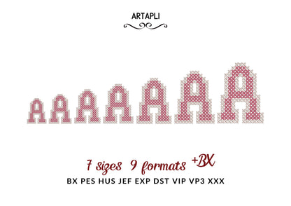 Varsity Chunky Cross Stitch Font