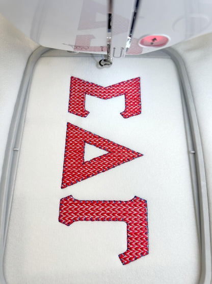 Knit Stitch Greek Font