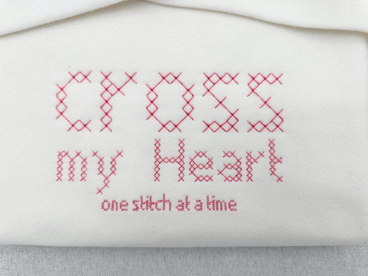 Cross Stitch FONT Cozy authentic Alphabet Monogram folk granny look machine embroidery design