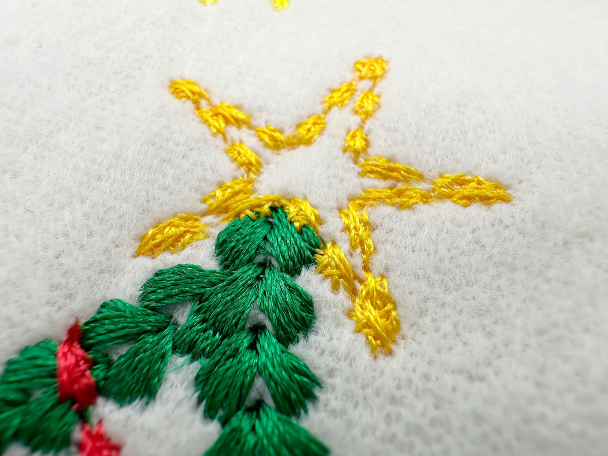 Sparkling Star Christmas Tree Chunky Thread Effect