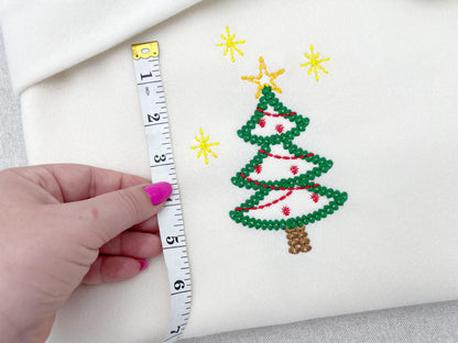 Sparkling Star Christmas Tree Chunky Thread Effect