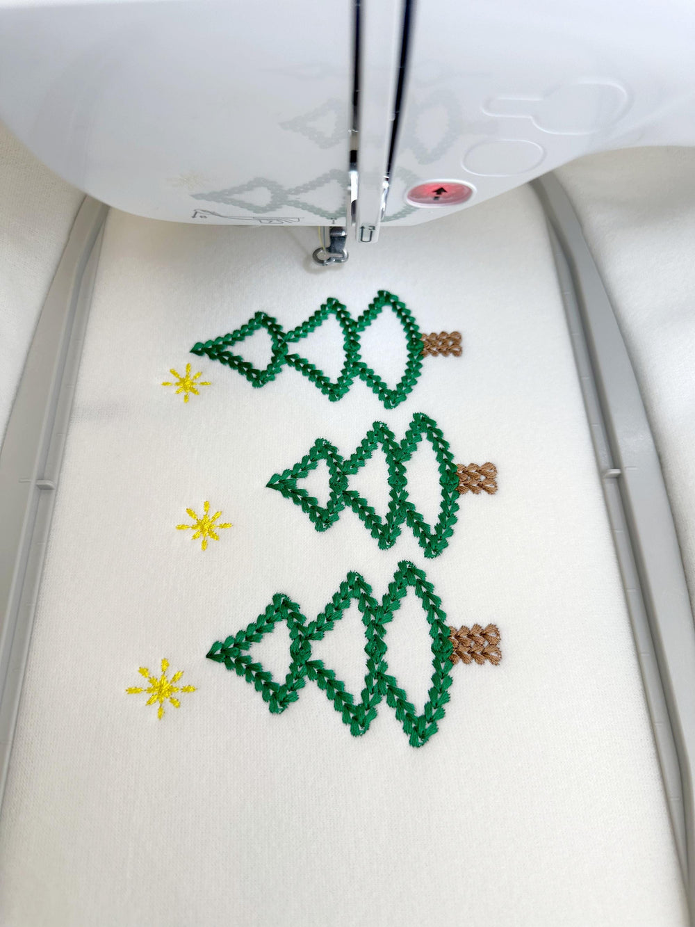 Woodland Christmas Trees Chunky Thread Effect – machine embroidery design by Artapli, photo 2