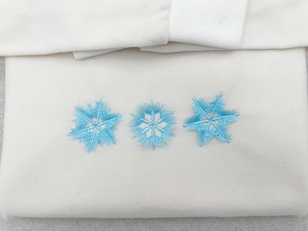 Fringed Snowflake Set of 3