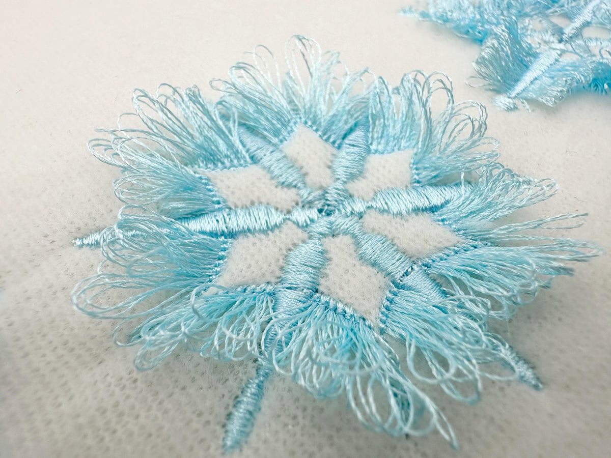 Fringed Snowflake Set of 3