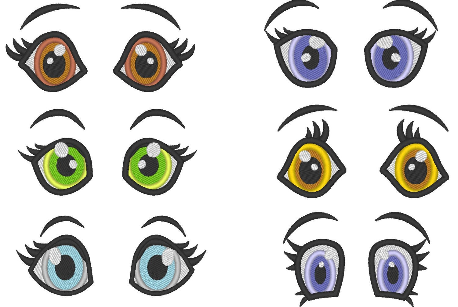 Eyes Set for your toy or doll making machine embroidery designs for hoop 4x4