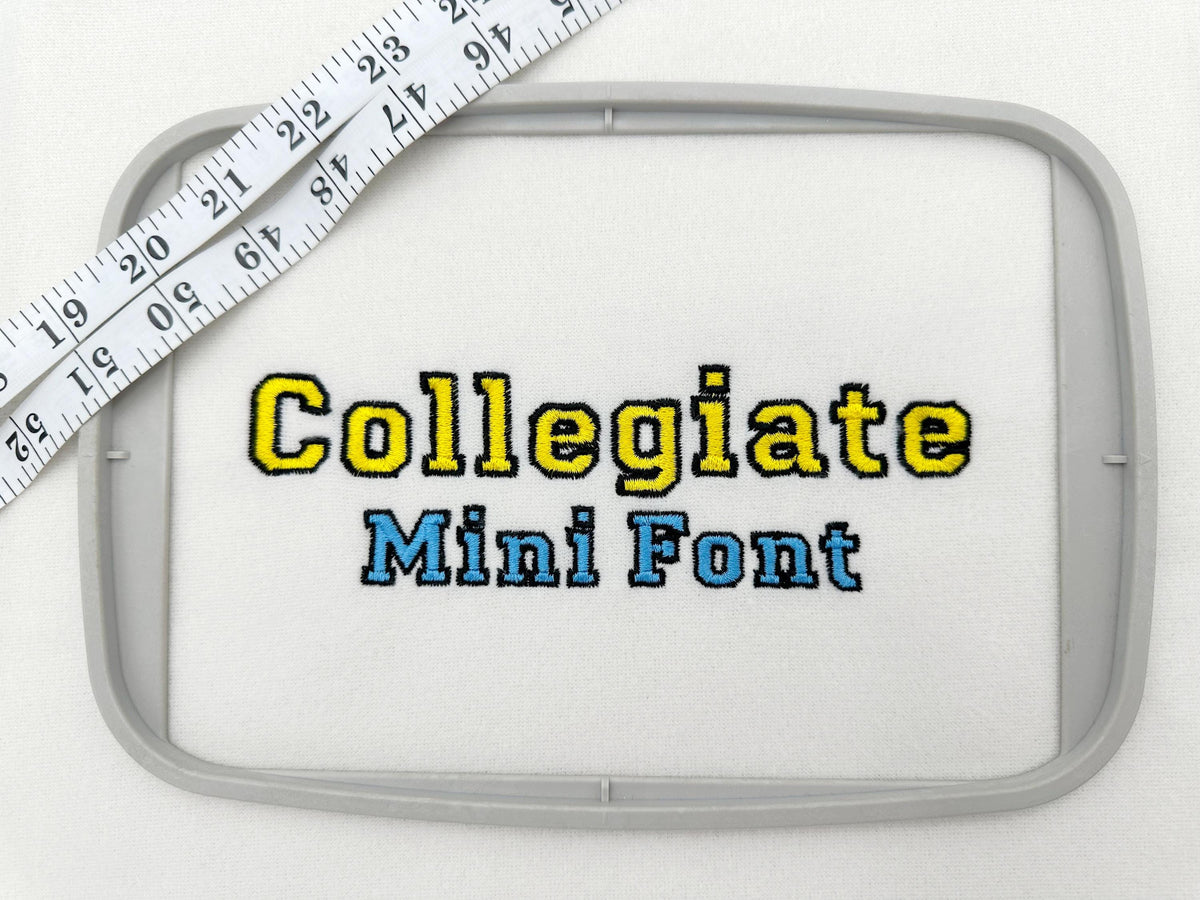 Sport Collegiate Block mini FONT fill stitch and outline Monogram Alphabet letters machine embroidery designs