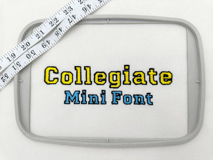 Sport Collegiate Block mini FONT fill stitch and outline Monogram Alphabet letters machine embroidery designs