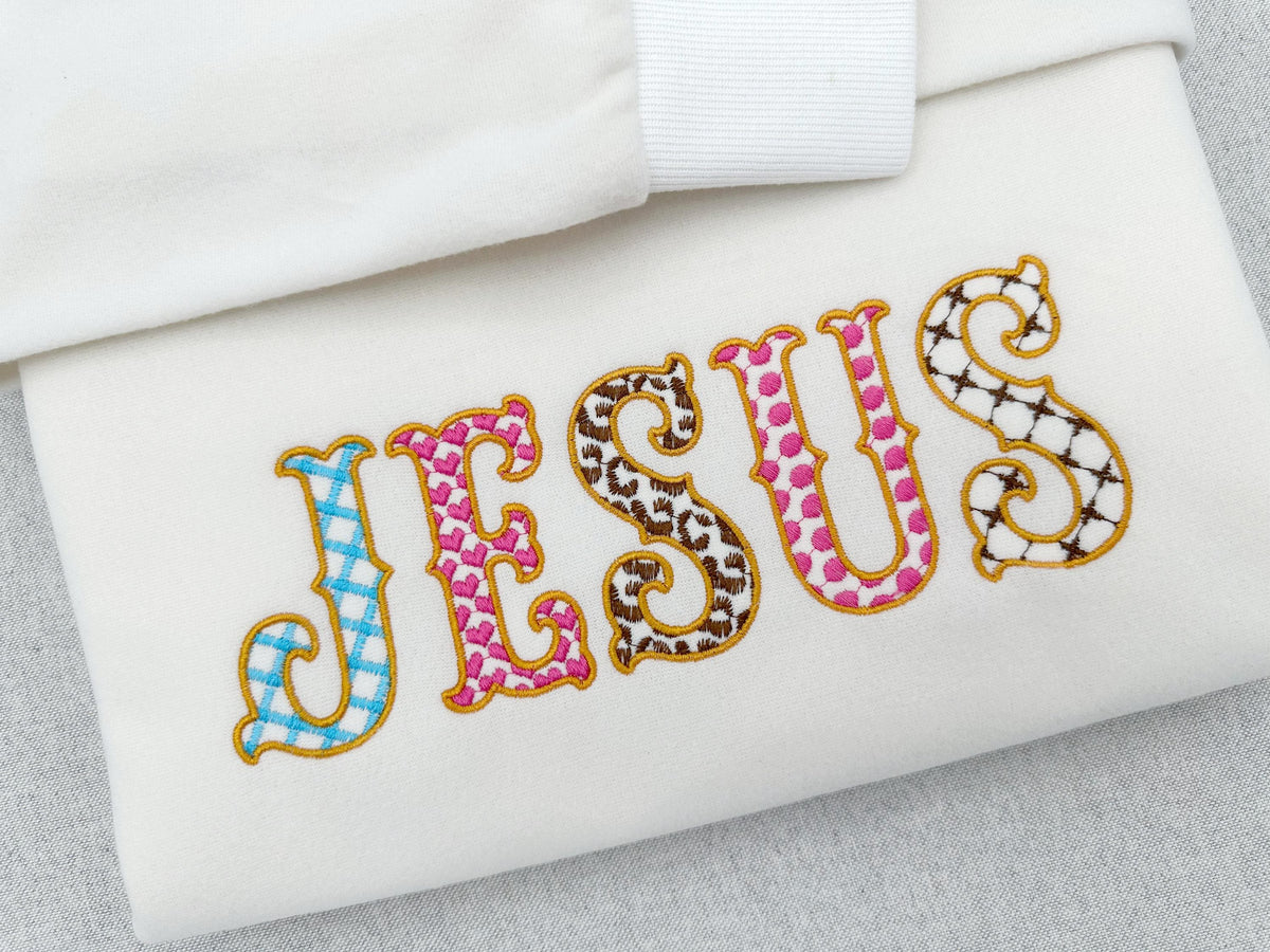 Big SET of 5 Patterned Fishtail Font Gingham CrissCross Heart Leopard and Polka Dot Alphabet Monogram machine embroidery designs
