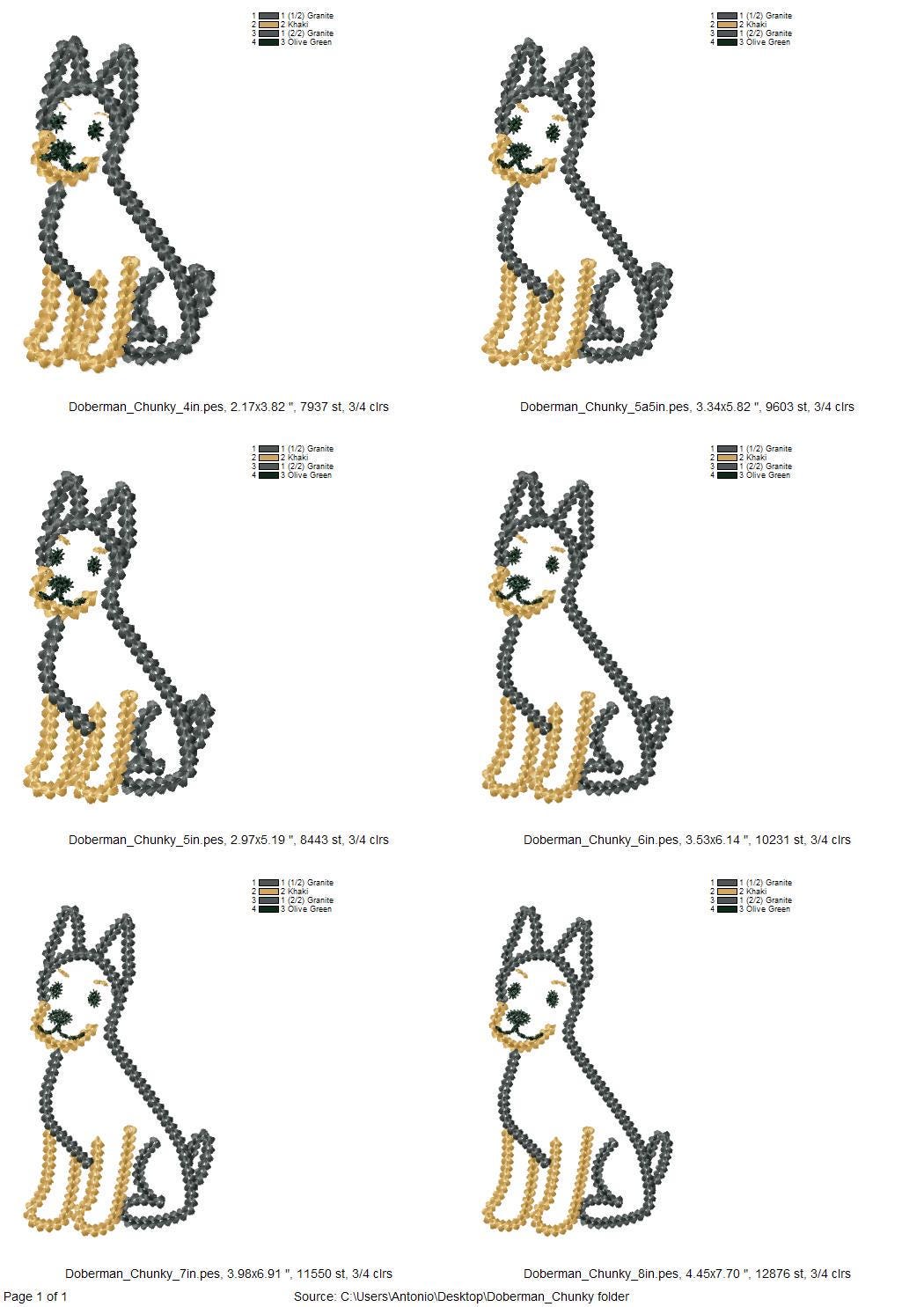 Doberman Chunky Thread Effect