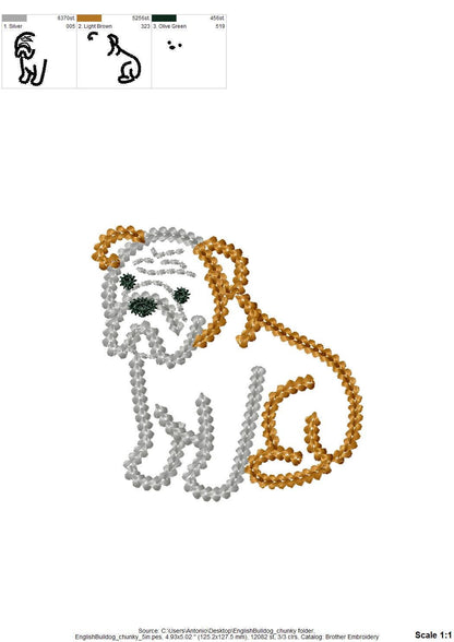Bulldog Chunky Thread Effect